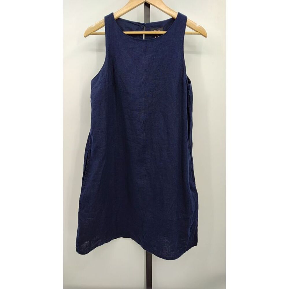 Quince Navy Blue Sleeveless Dress